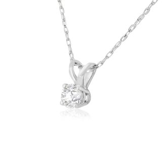 1/6ct 14k White Gold Diamond Pendant