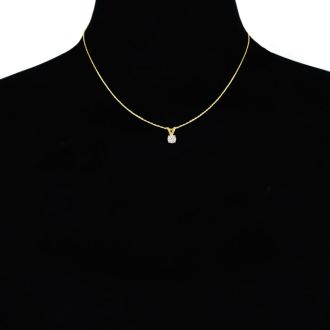 1/6ct 14k Yellow Gold Diamond Pendant, 4 stars