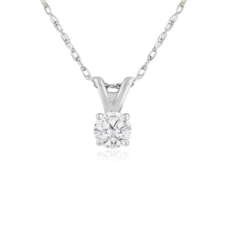 1/5ct 14k White Gold Natural Diamond Pendant
