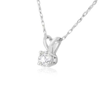 1/5ct 14k White Gold Natural Diamond Pendant