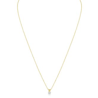 1/5ct 14k Yellow Gold Diamond Pendant, 4 stars