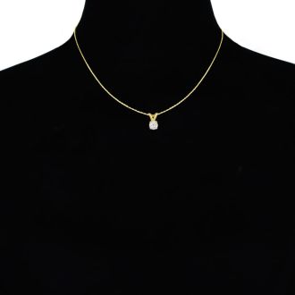 1/5ct 14k Yellow Gold Diamond Pendant, 4 stars
