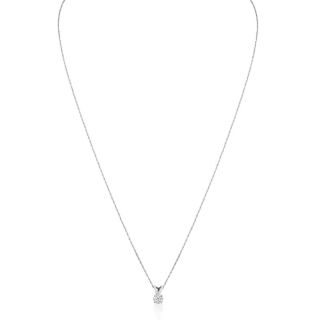 1/4ct 14k White Gold Very Clear, White Diamond Necklace