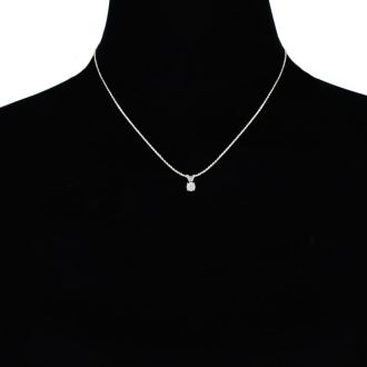 1/4ct 14k White Gold Very Clear, White Diamond Necklace