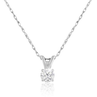 1/6ct Diamond Pendant in 14k White Gold
