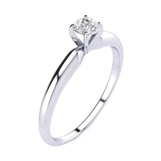 1/4 Carat 14K White Gold Diamond Engagement Ring