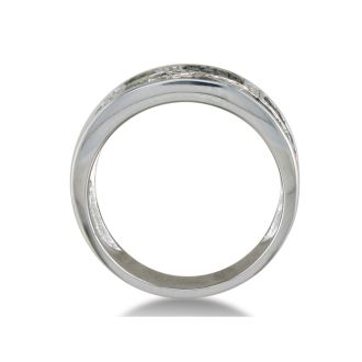 .85ct Wide Black and White Diamond Band
