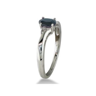 1/2ct Sapphire and Diamond Ring in Sterling Silver