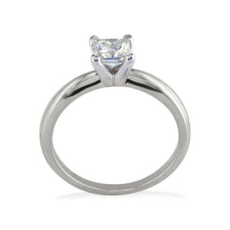 Cheap Engagement Rings, 1/4 Carat Princess Diamond Solitaire Engagement Ring In 14 Karat White Gold