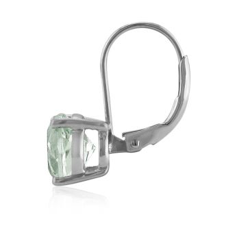 5ct Green Amethyst Drop Earrings
