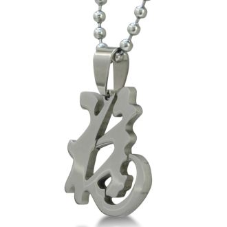 Stainless Steel Chinese "Luck" Pendant