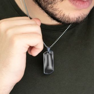 Stainless Steel Dog Tag, 19 Inches