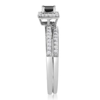 1/2ct Black and White Diamond Bridal Set
