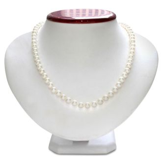 18 inch 6mm AA Pearl Necklace With 14K Yellow Gold Clasp