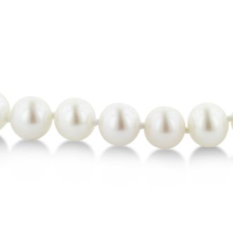 18 inch 7mm A Pearl Necklace With Sterling Silver Clasp