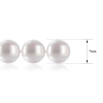 18 inch 7mm A Pearl Necklace With Sterling Silver Clasp