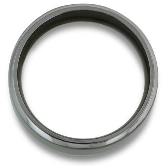 8MM Flat Top Two Tone Black Titanium Ring Wedding Band