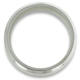 8 MM Men's Titanium ring wedding band with 9 large Channel Set CZ