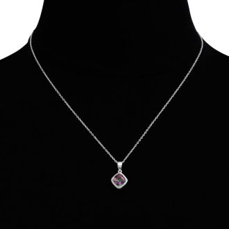 1 1/2 Carat Mystic Topaz Necklace 