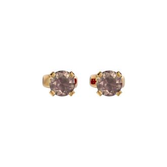 1/4 Carat Chocolate Bar Brown Champagne Diamond Stud Earrings in 14 Karat Yellow Gold FIlled