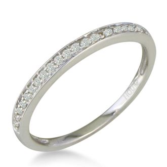 1/5ct Round Cut Pave Diamond  Band in 14k White Gold