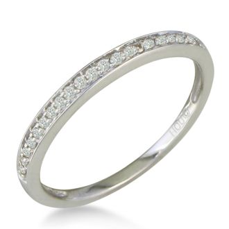 1/6ct Round Cut Pave Diamond  Band in 14k White Gold
