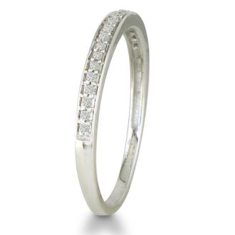 1/6ct Round Cut Pave Diamond  Band in 14k White Gold
