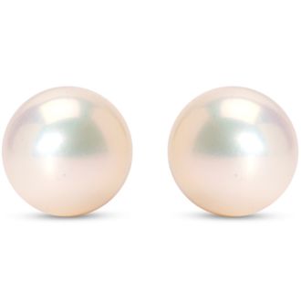 Pearl Stud Earrings With 9mm Cultured Pearls In 14 Karat White Gold