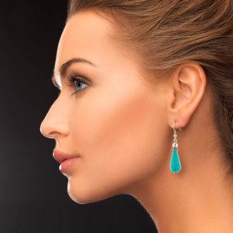 Turquoise Teardrop Earrings. Blowout For Summer!
