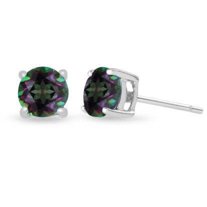 2 Carat Mystic Topaz Earrings in Sterling Silver
