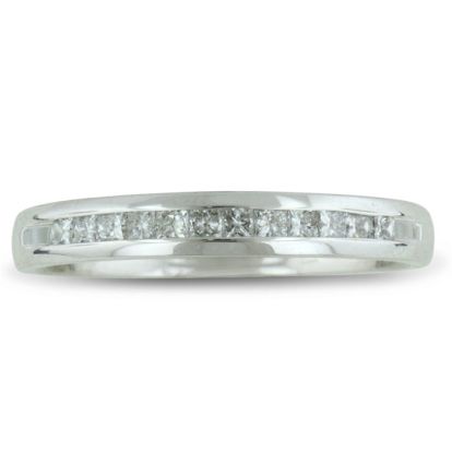 1/4 Carat Diamond Wedding Band In 14 Karat White Gold