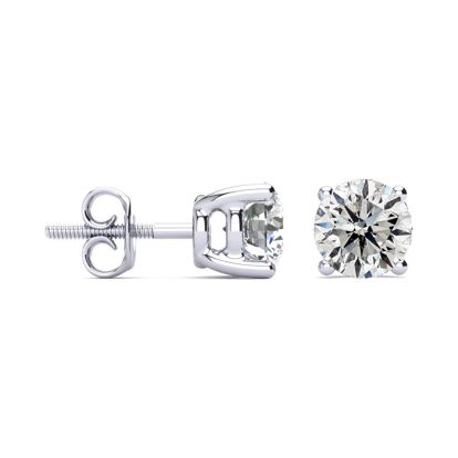 2 Carat Diamond Stud Earrings In Platinum