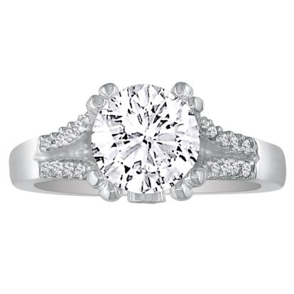Hansa 1 3/4 Carat Diamond Round Engagement Ring in 18k White Gold