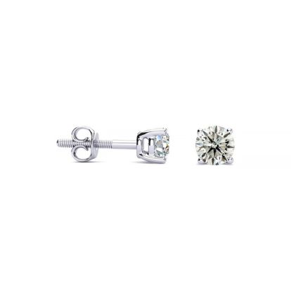 1/4 Carat Diamond Stud Earrings In Platinum