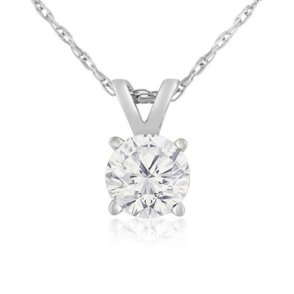 2/3ct 14k White Gold Diamond Pendant