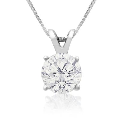 .85ct 14k White Gold Diamond Pendant