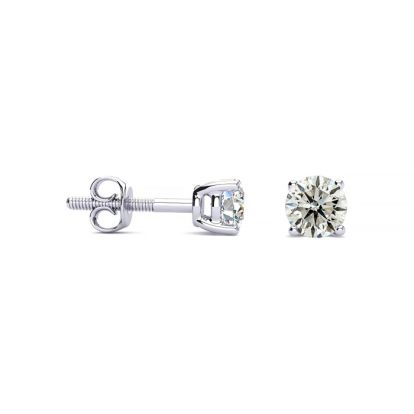 1/2 Carat Diamond Stud Earrings In Platinum