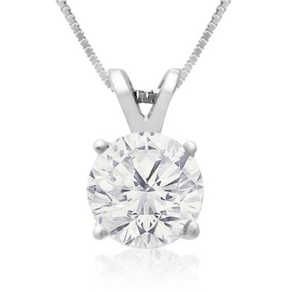 1.50ct 14k White Gold Diamond Pendant, 2 Stars
