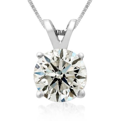 2.00ct 14k White Gold Diamond Pendant, 2 Stars