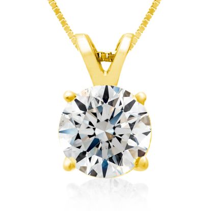 Fine 2.00ct 14k Yellow Gold Diamond Pendant, Lowest Price Ever.