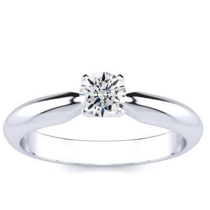 1/4 Carat Diamond Engagement Ring In Platinum