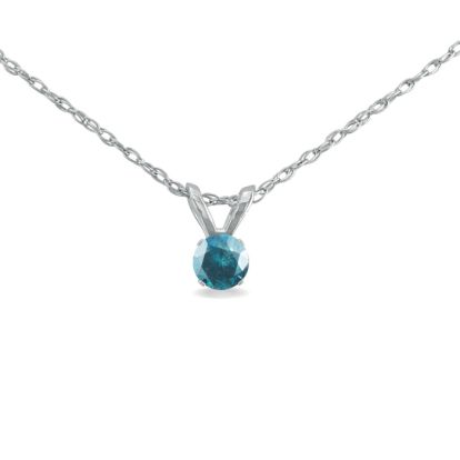1/8ct Blue Diamond Pendant