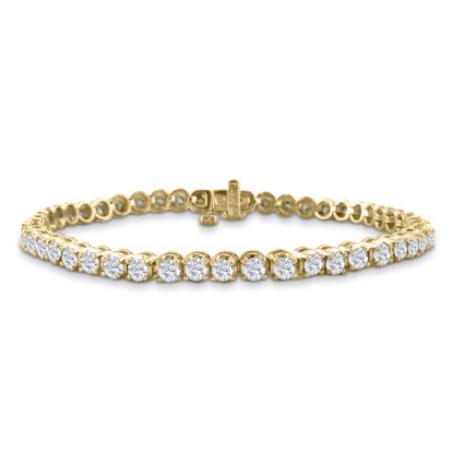 2.56 Carat Diamond Tennis Bracelet In 14 Karat Yellow Gold, 6 Inches