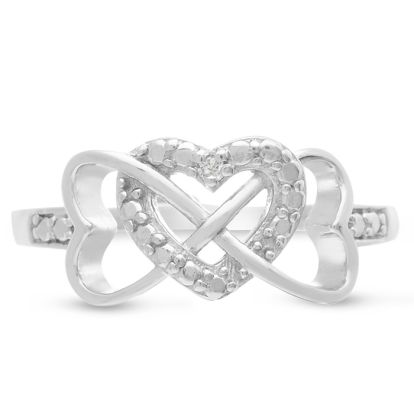 Triple Heart Diamond Infinity Ring
