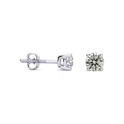 1/2 Carat Diamond Stud Earrings In 14 Karat White Gold as Featured on The Doctors