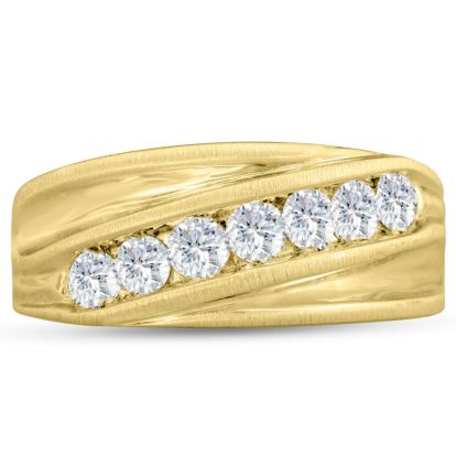 Men's 1ct Diamond Ring In 14K Yellow Gold