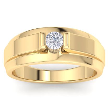 Men's 1/3ct Diamond Ring In 10K Yellow Gold