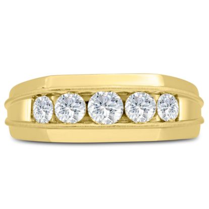 Men's 1ct Diamond Ring In 14K Yellow Gold