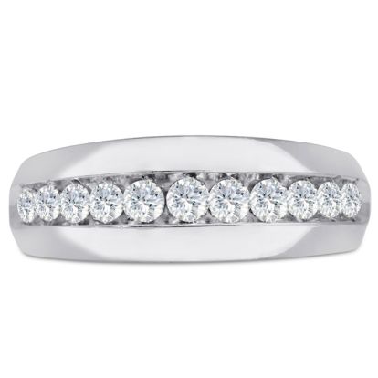 Men's 1ct Diamond Ring In 10K White Gold