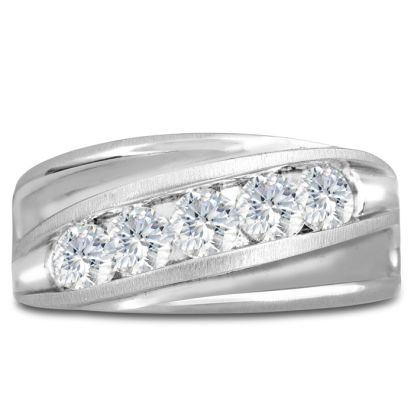 Men's 1ct Diamond Ring In 10K White Gold